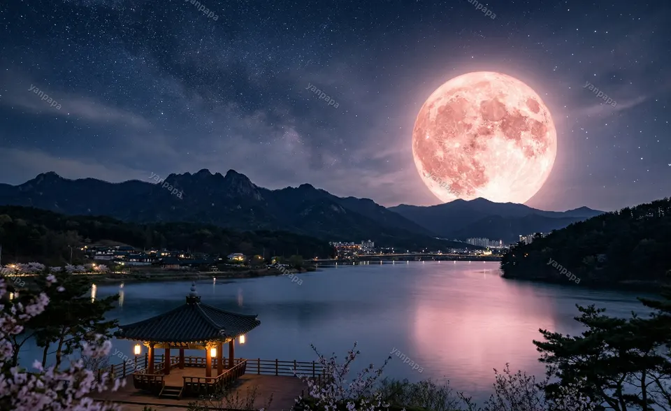 4월 보름 핑크문 핵심 장면