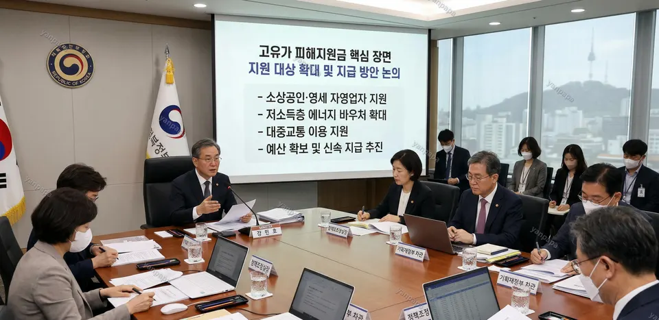 소득 하위 70% 대상 고유가 피해지원금 핵심 장면