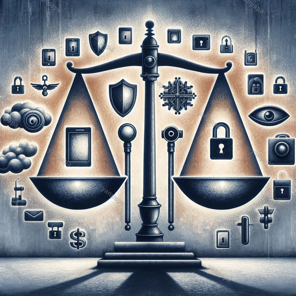개인정보 보호와 법 집행 균형 이미지