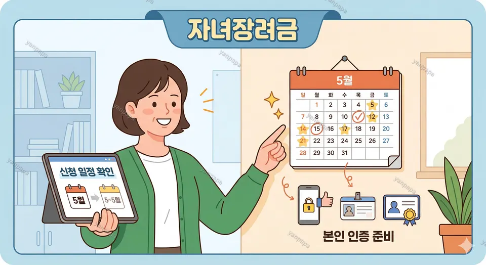 자녀장려금 신청방법 일정 확인 관련 이미지