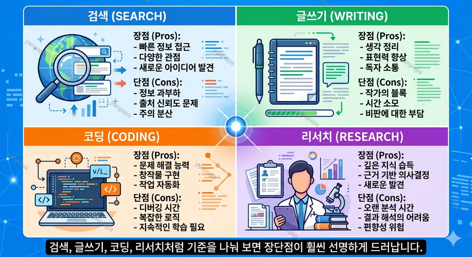 검색 글쓰기 코딩 리서치 비교 임시 이미지