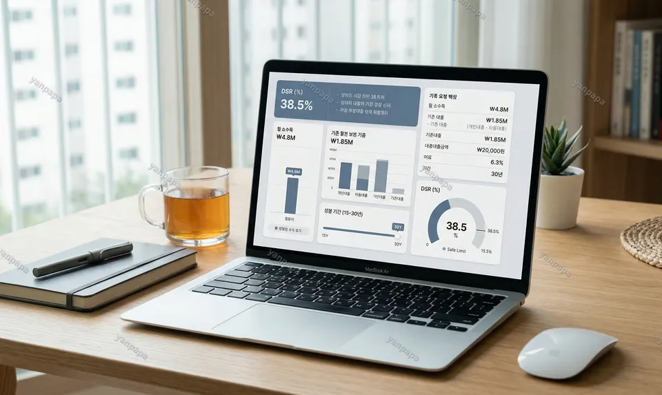 DSR 계산기 보는 법 비교 이미지