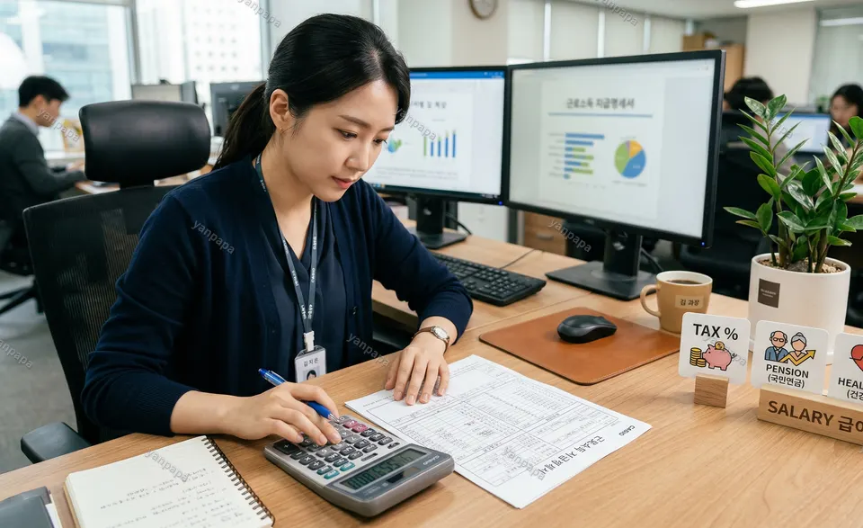 연봉 실수령액 계산 구조 이미지