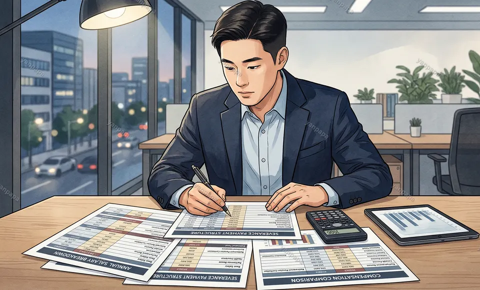 연봉 실수령액 계산과 퇴직금 구조 이미지