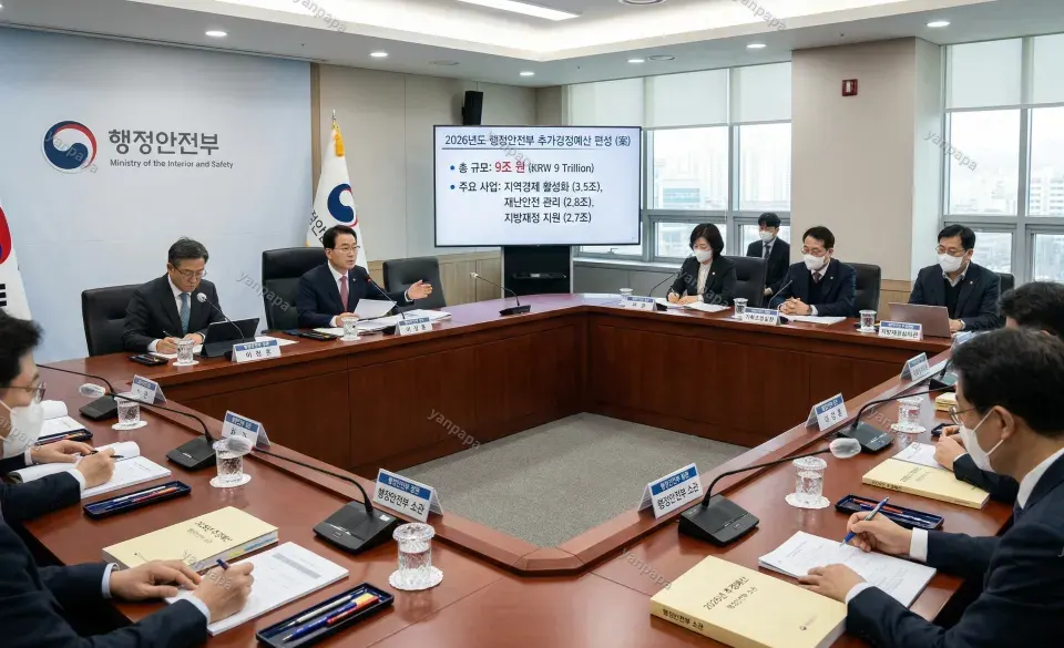 2026년 추가경정예산 9조 행정안전부 편성 장면